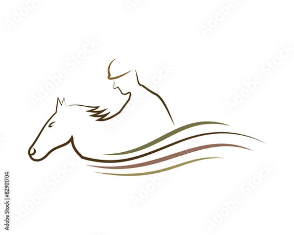 Obraz Equestrian Logo Vector Template