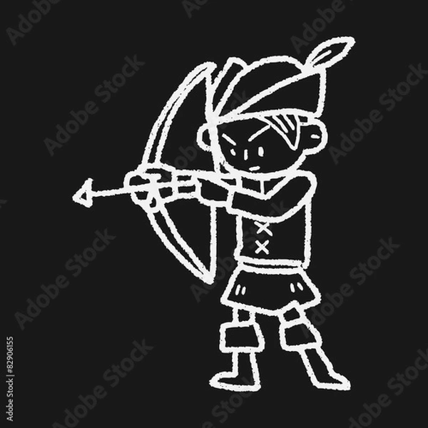 Obraz archer doodle