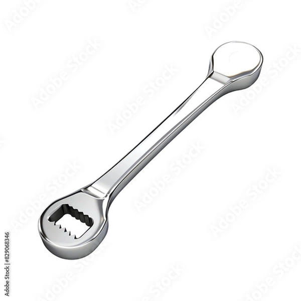 Fototapeta Stainless Wrench & can opener (PNG) isolated on transparent background