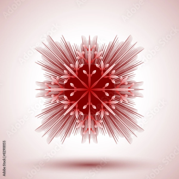 Fototapeta Abstract snowflake.
Editable vector.
Eps 10