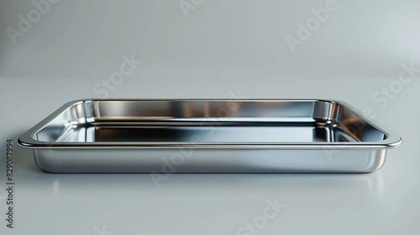 Fototapeta Front view mockup image white background of a medical tray
