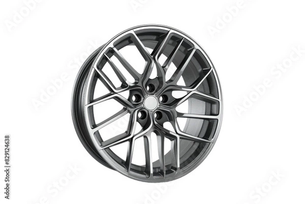 Fototapeta Modern Spoke Rim for Automotive Enthusiasts Isolated on Transparent Background