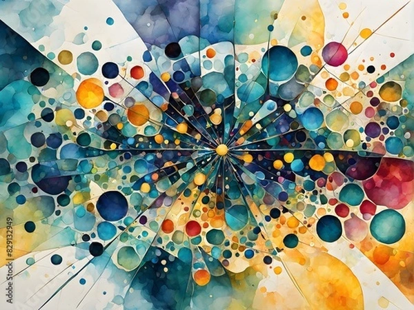 Fototapeta abstract background with circles