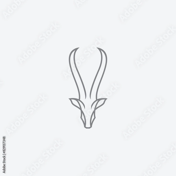 Obraz Vector gazelle modern logo design vector illustration 