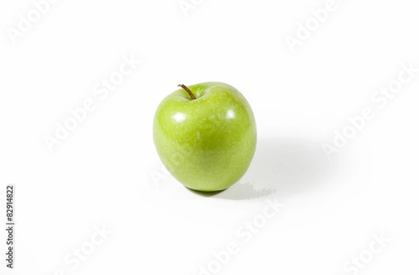 Obraz green apple on white background