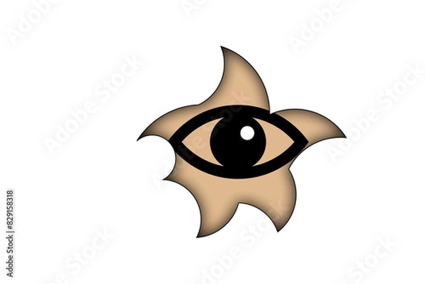 Fototapeta 破れた穴から覗く