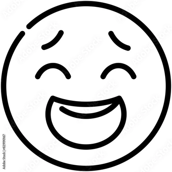 Obraz laugh line icon