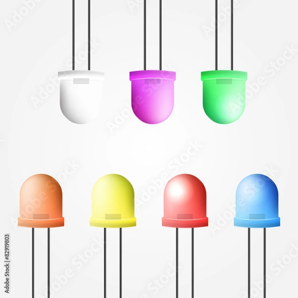 Obraz Vector illustration of colored diode