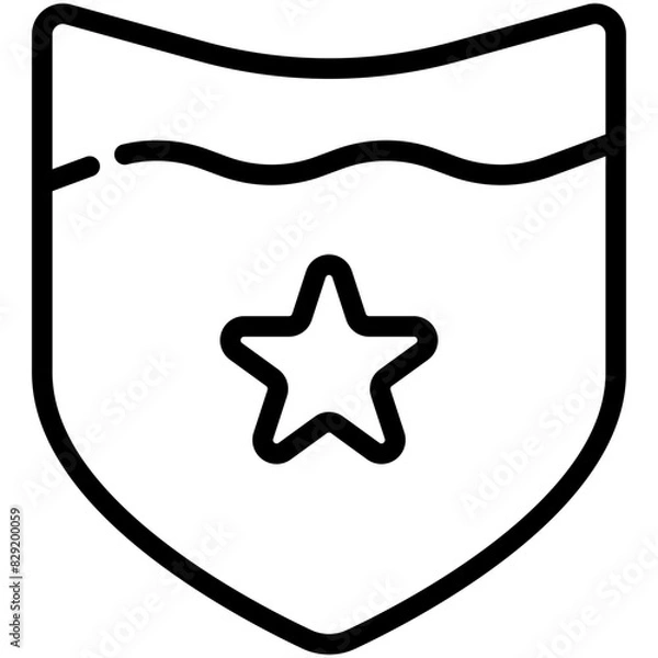 Fototapeta security line icon