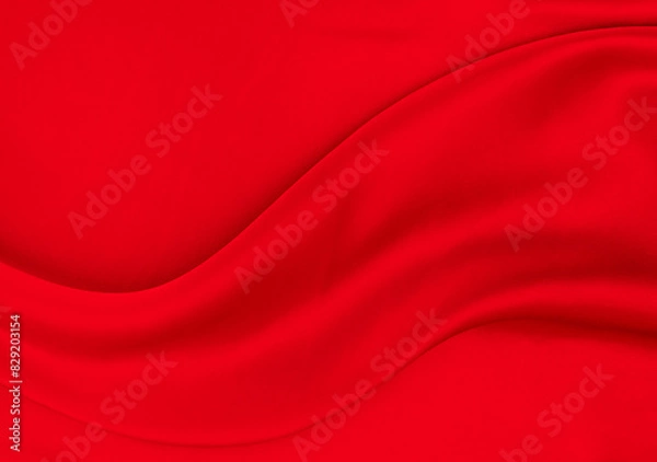 Fototapeta Black red satin dark fabric texture luxurious shiny that is abstract silk cloth background with patterns soft waves blur beautiful.