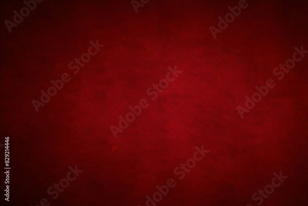 Fototapeta Dark and light red wall grunge backdrop texture. watercolor painted mottled red background, modern colorful concrete dirty smooth ink textures on black paper background.