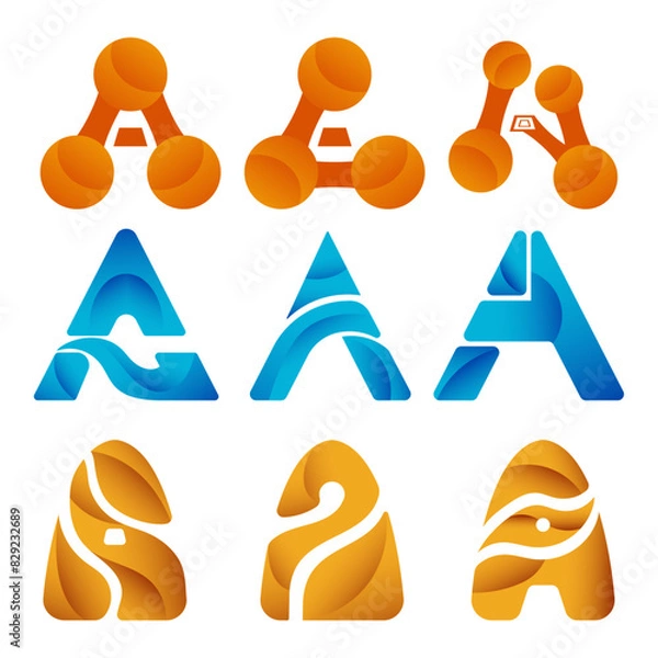 Fototapeta Vector Bundle Gradient A Modern Logo