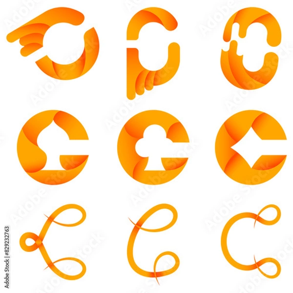 Fototapeta Vector Bundle Gradient C Modern Logo