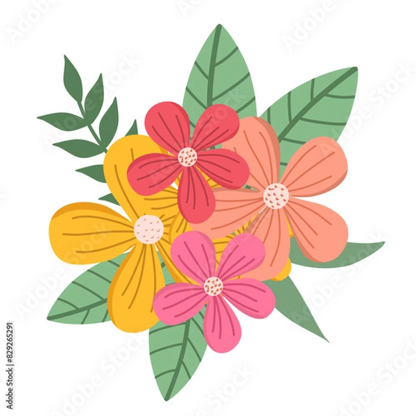 Obraz Spring flower arrangement illustration