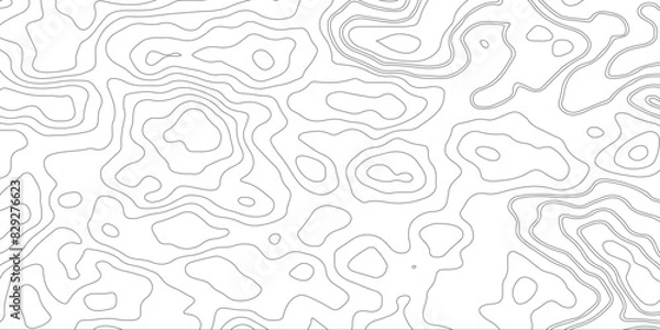 Fototapeta Vintage Detailed Contour Topographic Map Of Wild West Abstract Vector Background. Retro Topography Map. White Geographic Contour Map. Abstract Outline Grid.