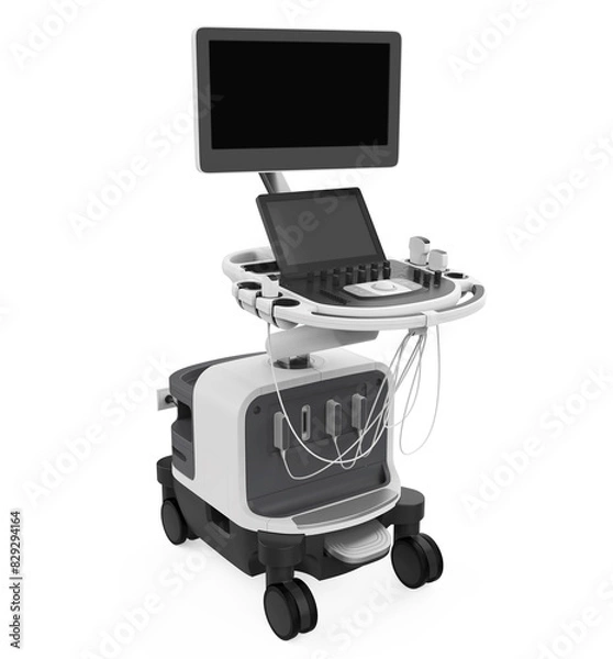 Fototapeta Medical Ultrasound Diagnostic Machine Isolated