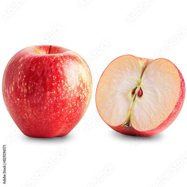 Obraz Apple Isolated on A Transparent Background.