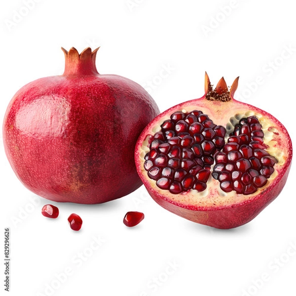 Obraz Pomegranate Isolated on A Transparent Background.