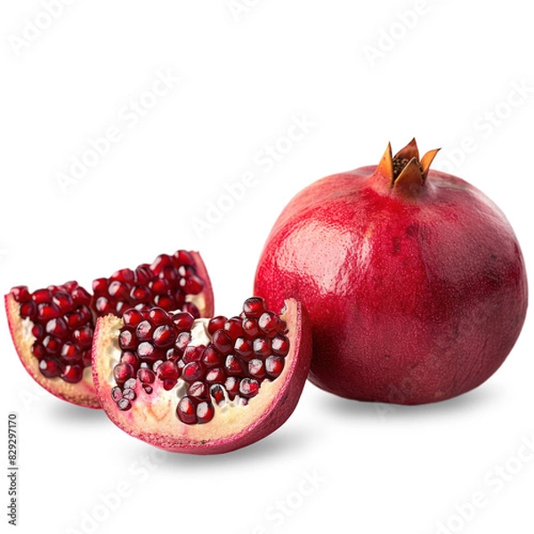 Obraz Pomegranate Isolated on A Transparent Background.