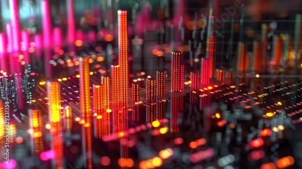 Fototapeta 3D Economic Indicators: Illustrate key economic indicators such as GDP, inflation, and employment rates