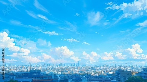 Fototapeta 都会と空の風景5