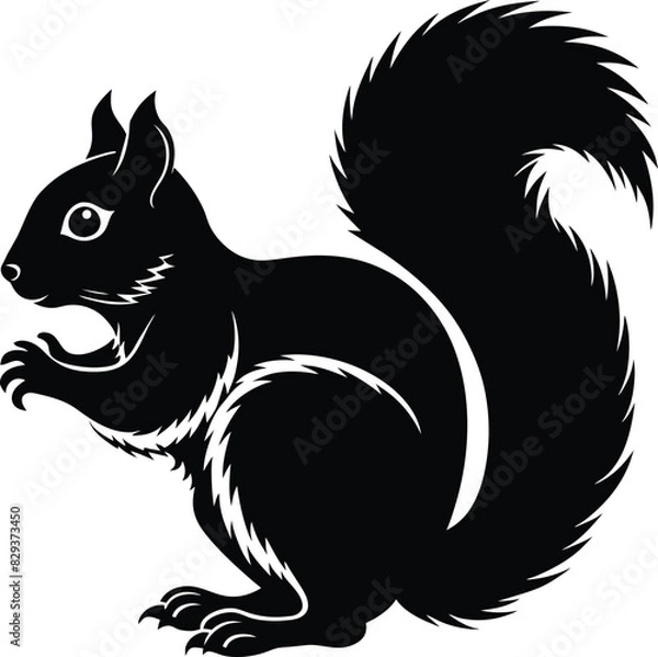 Obraz squirrel vector silhouette