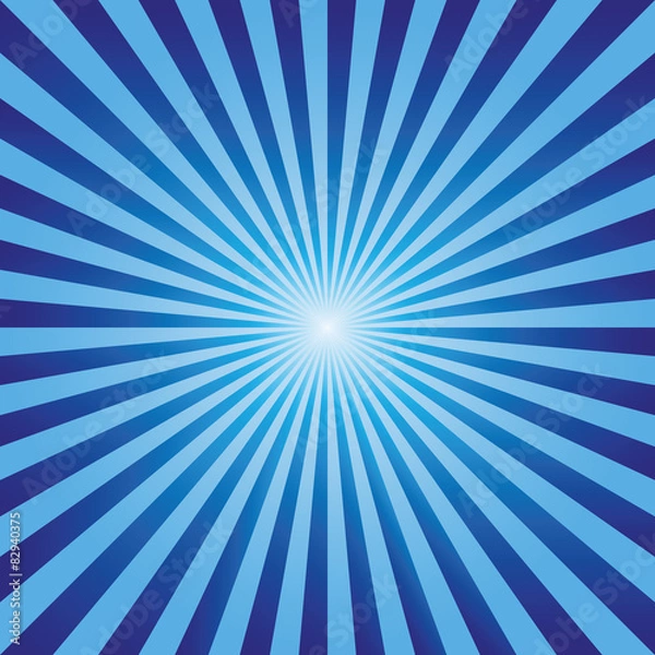 Obraz Vintage abstract background explosion blue rays vector