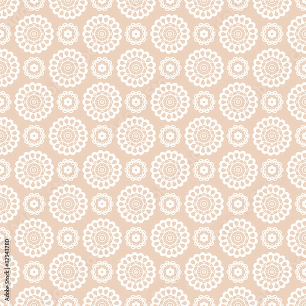 Fototapeta Vector seamless pattern with lace elements.