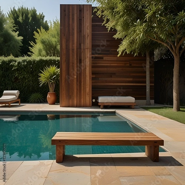 Obraz A modern house with a pool