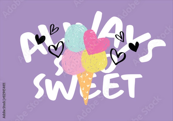 Obraz sweet ice cream design vector