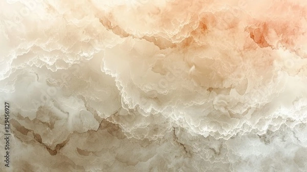 Fototapeta  A close-up of a white and orange wall with two black and white clocks, one on each side