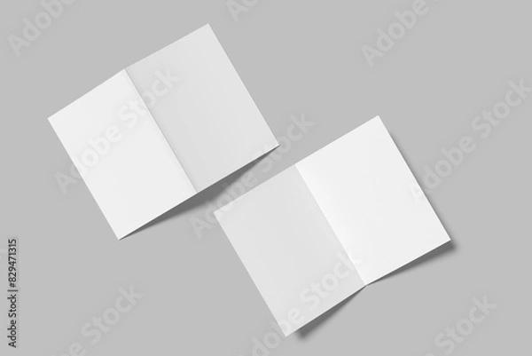 Fototapeta A5 Bifold Brochure Blank Mockup