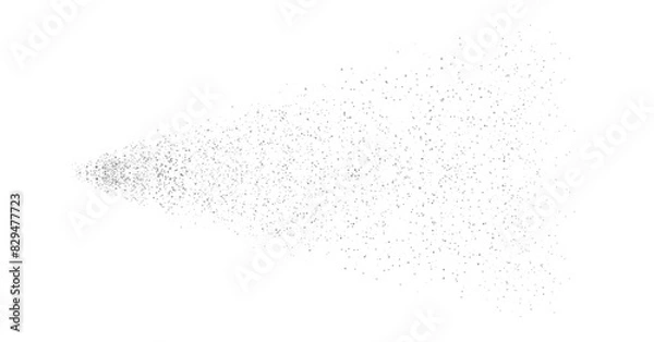 Fototapeta Water spray, white smoke, dust and dots, mist of atomizer. Transparent water shower spray elements, lawn watering, air freshener or irrigation