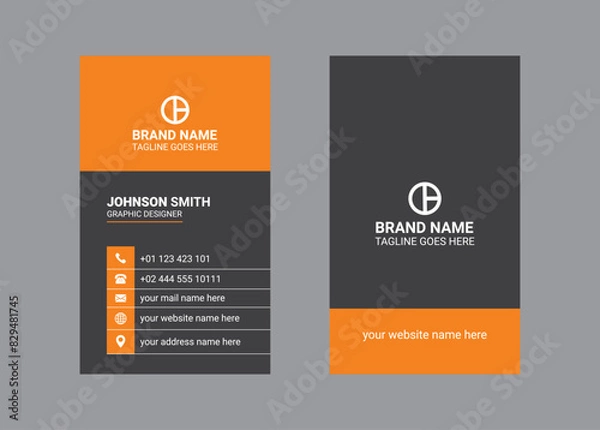 Fototapeta business card design template and modern visiting card design.