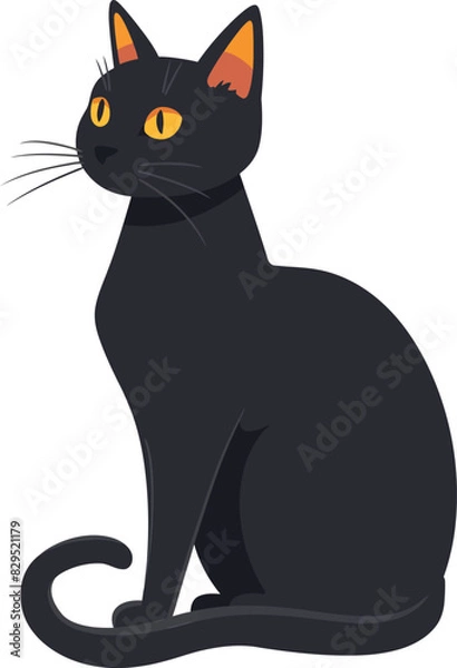 Fototapeta Cat Flat Vector Icon