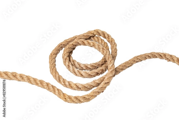 Obraz twisted thick rope is isolated from the background