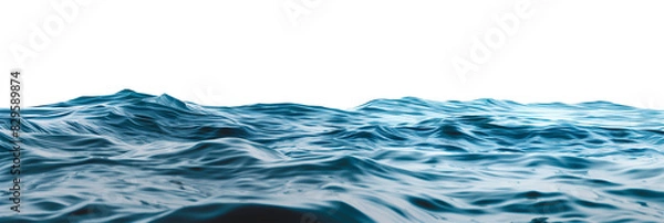 Fototapeta isolated texture of water surface, side view 