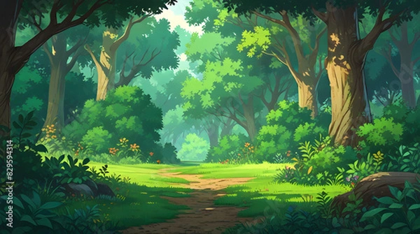 Fototapeta landscape with trees