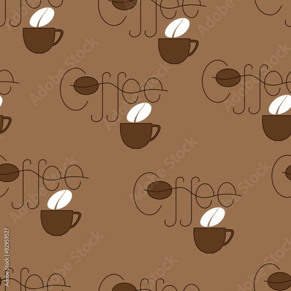 Obraz Coffee and cup pattern