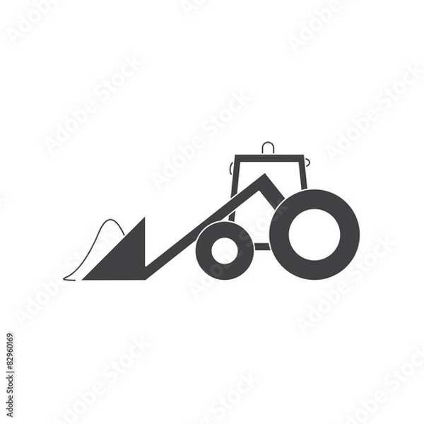 Obraz Tractor with snow