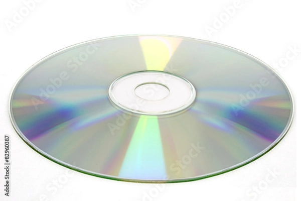 Fototapeta dysk cd na białym tle, cd-r, cd-rw na białym tle, ścieżka przycinająca