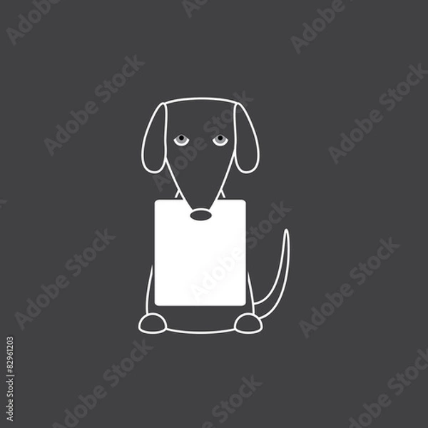 Fototapeta Dog with paper