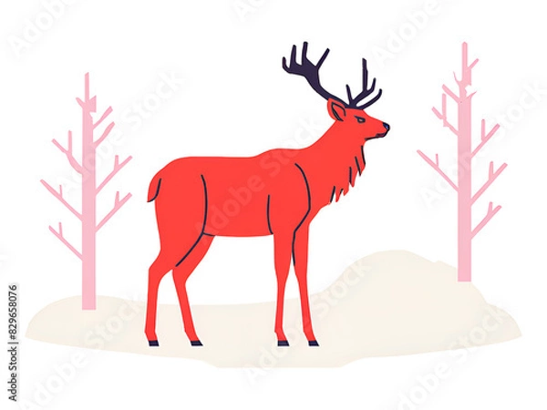 Obraz deer in the snow