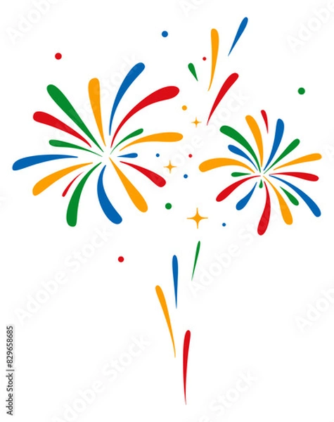 Obraz FEU D'ARTIFICE COLORÉ