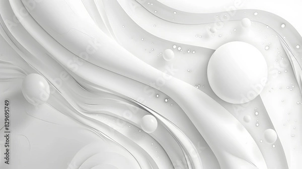 Obraz white abstract modern background design. Generative AI.