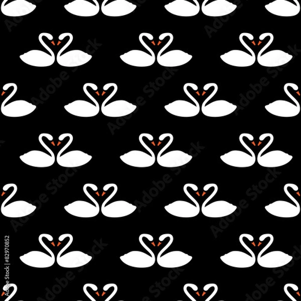 Obraz seamless swan pattern