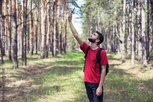Obraz Boy with a phone