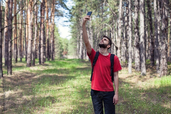 Obraz Boy with a phone