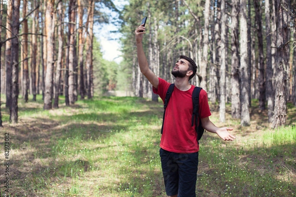 Obraz Boy with a phone