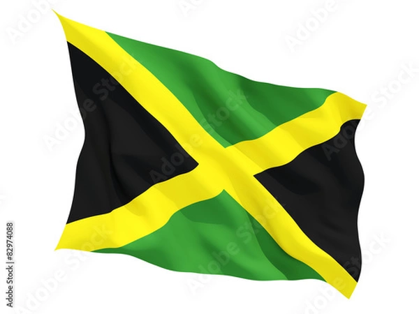 Obraz Waving flag of jamaica